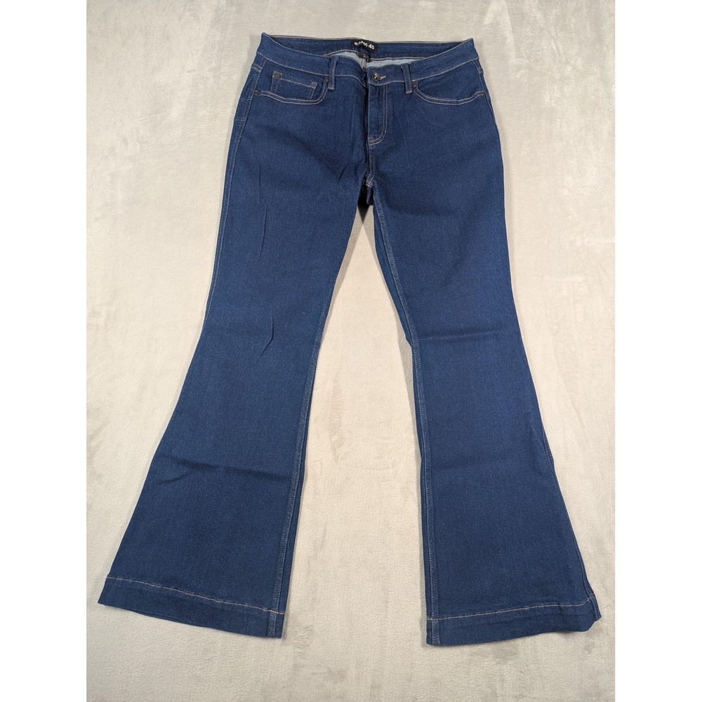 Rank 45 Mid Rise Flare Jeans Womens 34 Blue Med Wash Stretch Denim Casual‎